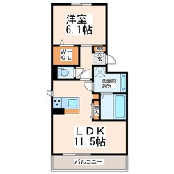 託麻台入口 徒歩7分 1階の物件間取画像